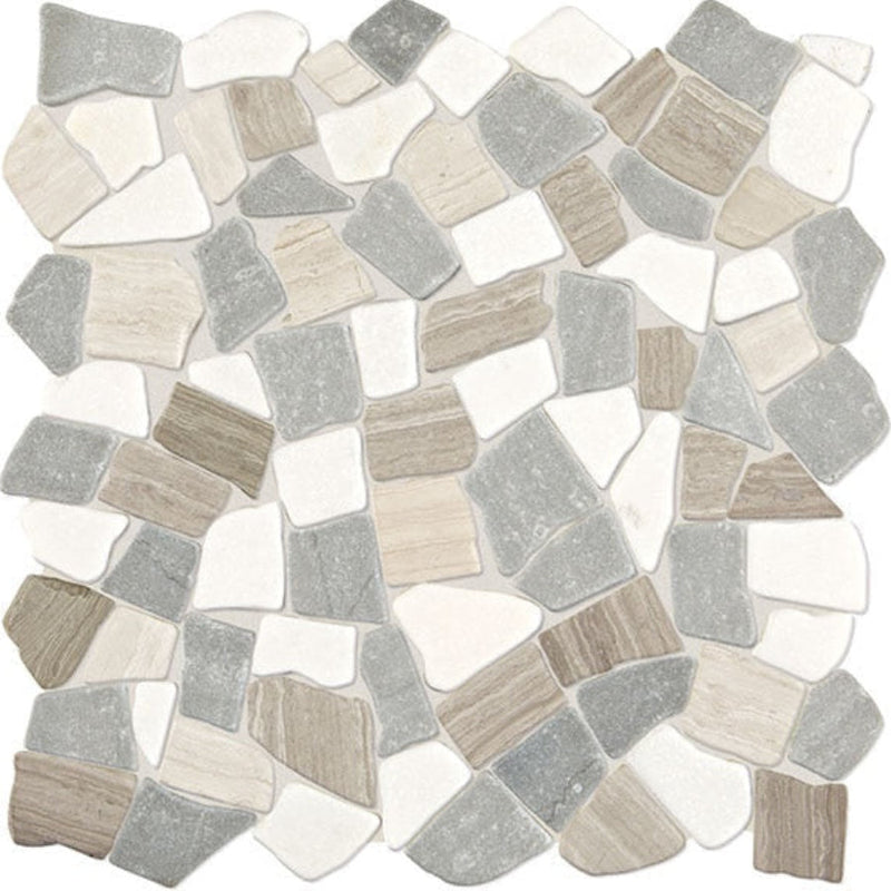 Daltile Raine Irregular Shape Cumulus Grey Bld