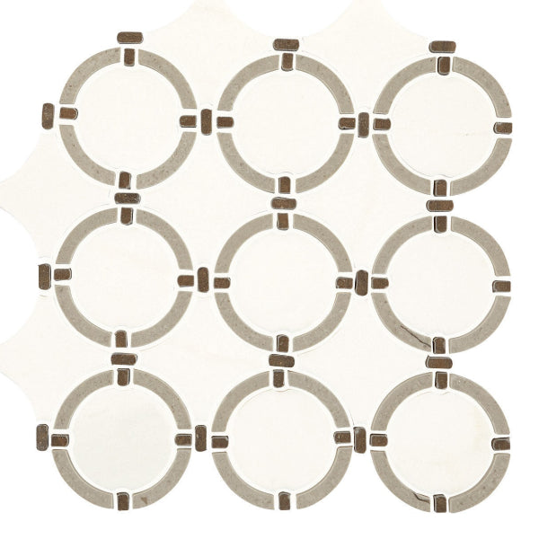 Daltile Raine 14" x 12" Linked Ring Stratus White Bld