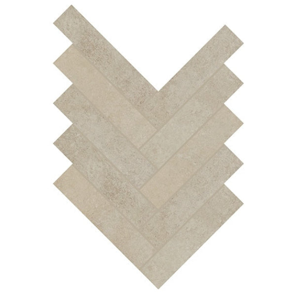 Daltile Rekindle 2" x 6" Herringbone Mosaic 7" x 4" Beige