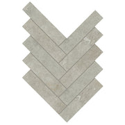 Daltile Rekindle 2" x 6" Herringbone Mosaic 7" x 4" Light Grey