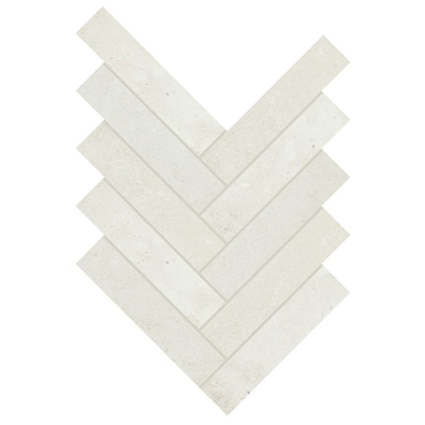 Daltile Rekindle 2" x 6" Herringbone Mosaic 7" x 4" White