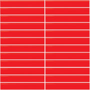 Daltile Color Wheel Mosaic 1'' x 6'' Straight 12'' x 10'' Glossy Currant