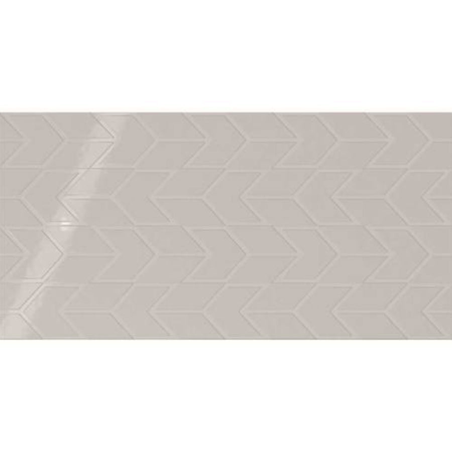 Daltile Showscape 12" x 24" Chevron Soft Gray