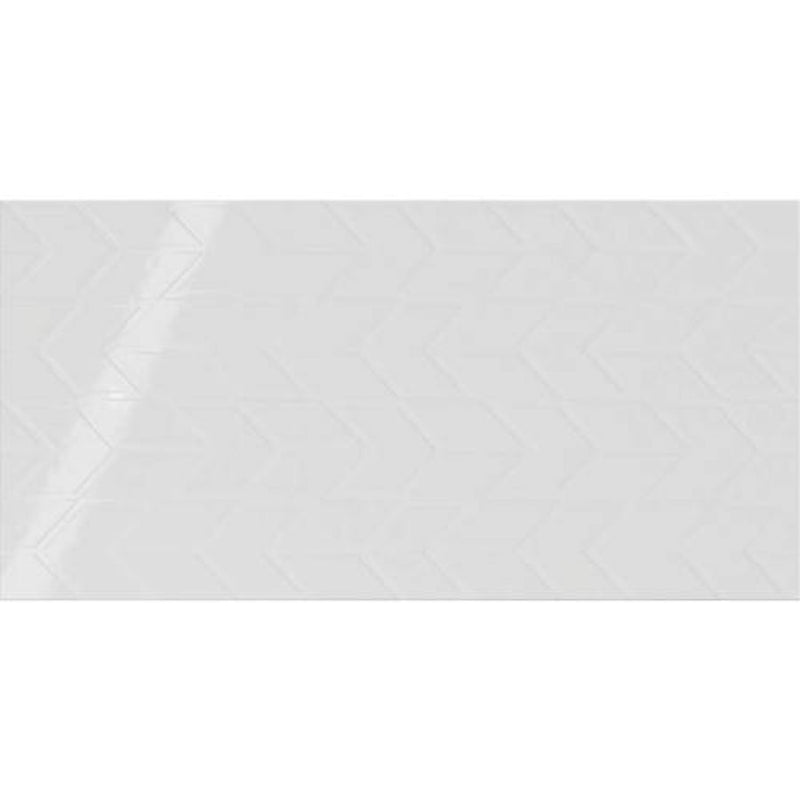 Daltile Showscape 12" x 24" Chevron Stylish White