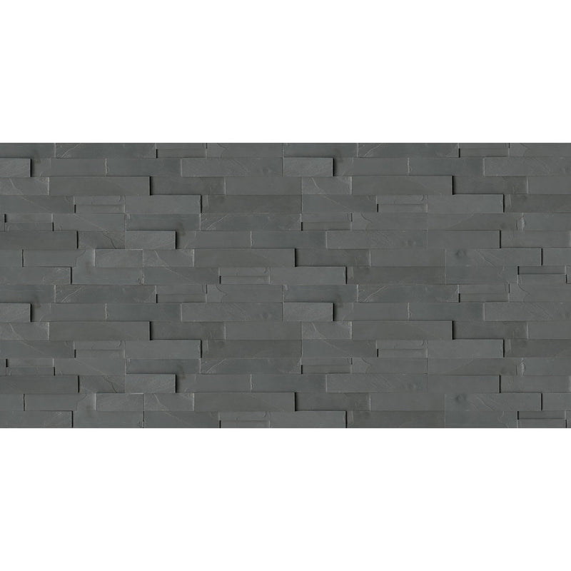 Bedrosians Slate 6" x 24" Ledger Natural Cleft Andhra Black