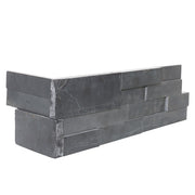 Bedrosians Slate 6" x 24" Ledger Corner Natural Cleft Andhra Black