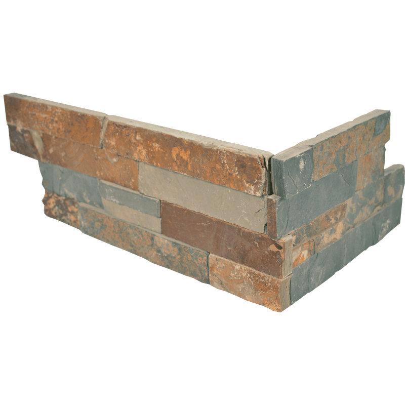 Bedrosians Slate 6" x 24" Ledger Corner Natural Cleft Butterscotch
