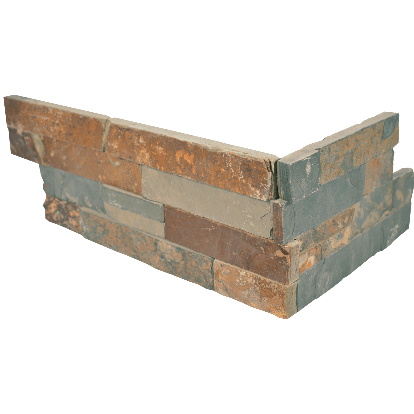 Bedrosians Stone Ledgers 6" x 24" Ledger Corner Natural Cleft Butterscotch