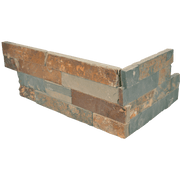 Bedrosians Stone Ledgers 6" x 24" Ledger Corner Natural Cleft Butterscotch