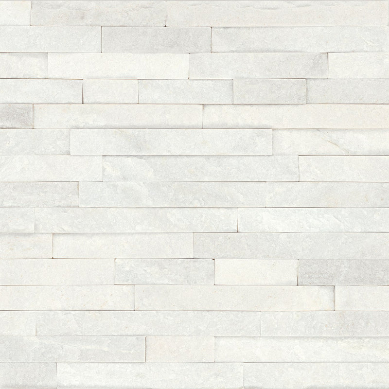 Bedrosians Slate 6" x 24" Ledger Split Face Glacier White