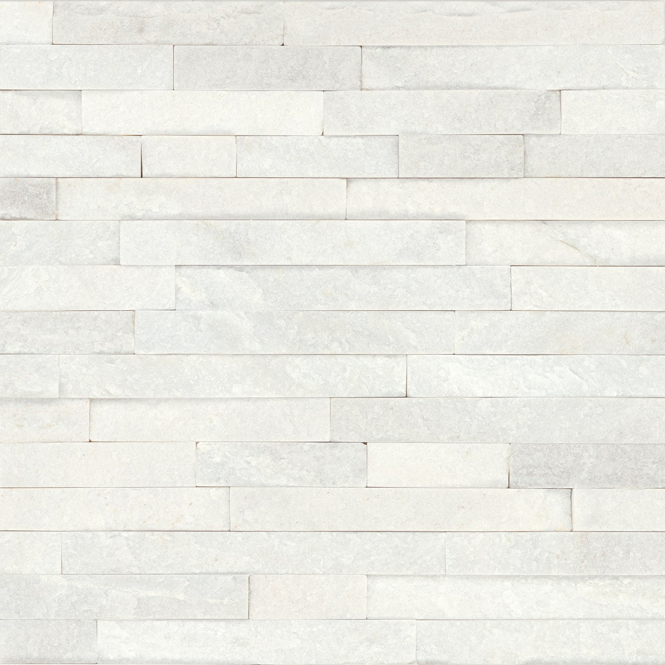 Bedrosians Stone Ledgers 6" x 24" Ledger Split Face Glacier White