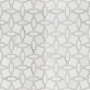 MS International Natural Stone Marble 12" x 12" Polished Bianco Gridwork