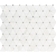 MS International Natural Stone Marble 12" x 12" Mosaic Bianco Dolomite Pinwheel