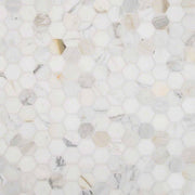 MS International Natural Stone Marble 12" x 12" Hexagon 2" Mosaic Calacatta Gold