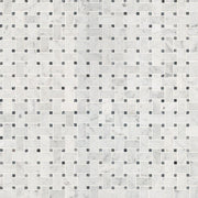 MS International Natural Stone Marble 12" x 12" Basketweave Mosaic Carrara White 7.8Mm