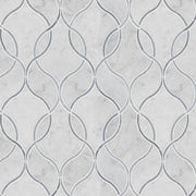 MS International Natural Stone Marble 12" x 12" Polished Carrara White Ellipsis