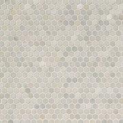 MS International Natural Stone Marble 12" x 12" Hexagon 1" Mosaic Greecian White
