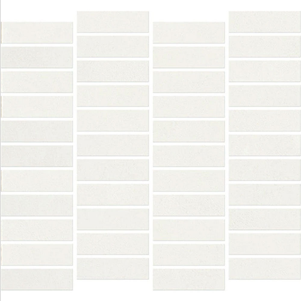 Daltile Rigid Clay 1" x 3" Off Set Mosaic 12" x 12" Salt