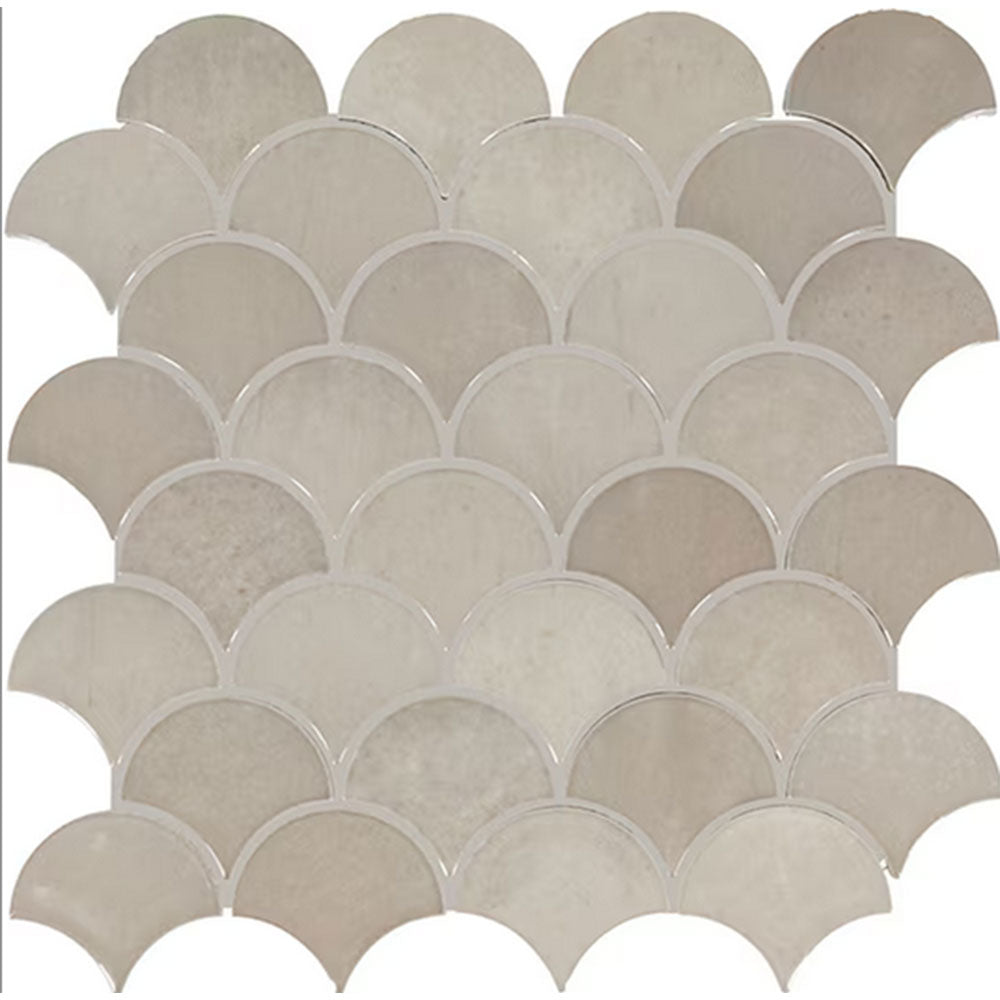 Daltile Miramo 3" Fan Mosaic 13" x 13" Sand