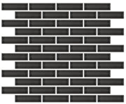 Emser Savvy 11"x12" Off-set Mosaic 1"x3" Polished Pewter