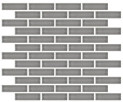 Emser Savvy 11"x12" Off-set Mosaic 1"x3" Polished Silver