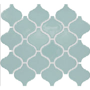 Daltile Color Wheel Retro 3" x 3" Arabesque Mosaic 11" x 12" Glossy Spa
