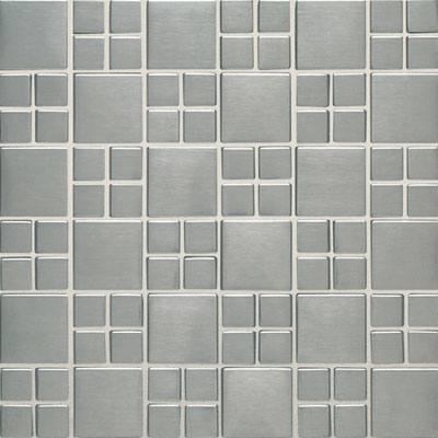 Daltile Metallica 12" x 12" Square Combination Br Stainless St