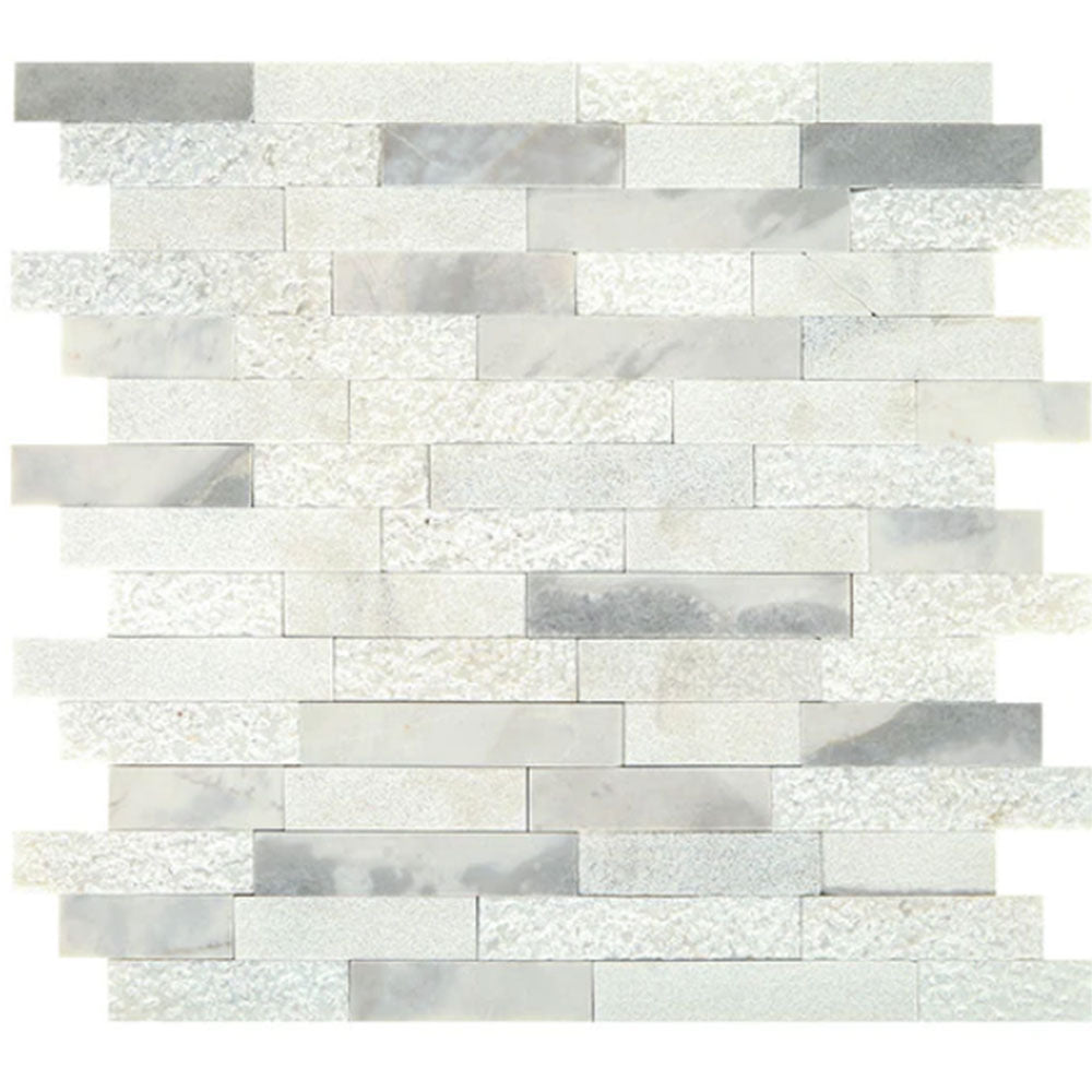 Daltile Minute Mosaix 13" x 12" Random Linear Stormy Mist