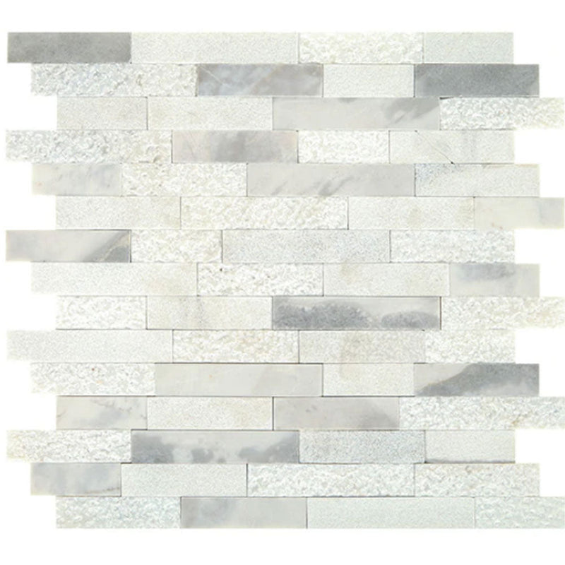 Daltile Minute Mosaix 13" x 12" Random Linear Stormy Mist