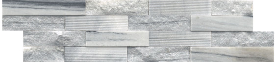 Emser Structure 6" X 24" Stacked Ledger Corner 3D Gray