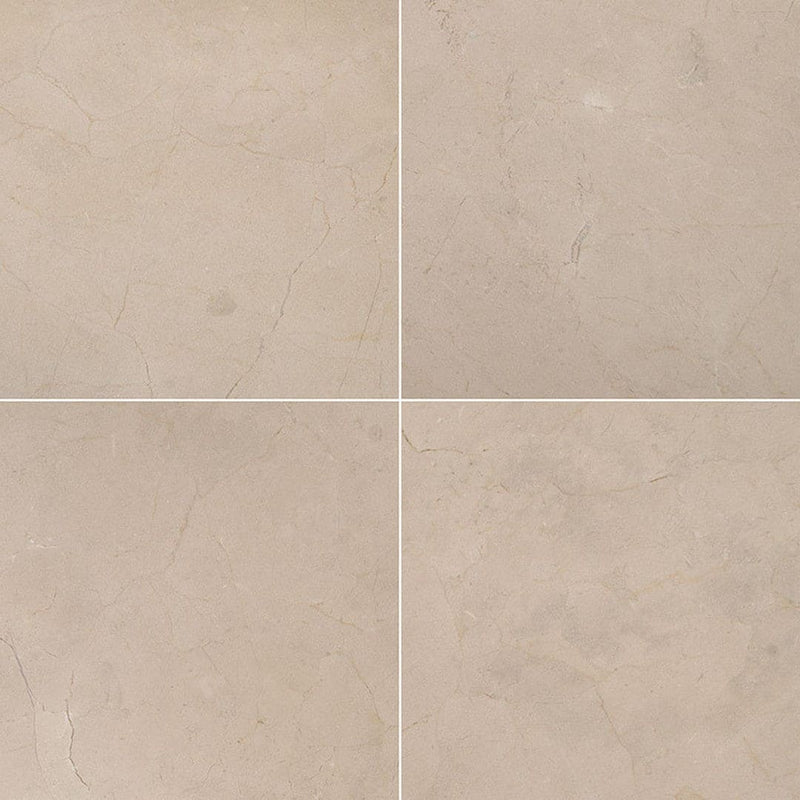 MS International Natural Stone Marble 24" x 24" Polished Crema Marfil Select 14.9mm