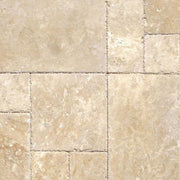 MS International Travertine 12" x 12" Tumbled Versailles Pattern Tuscany Beige
