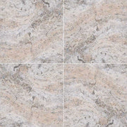 MS International Travertine 12" x 12" HF Silver