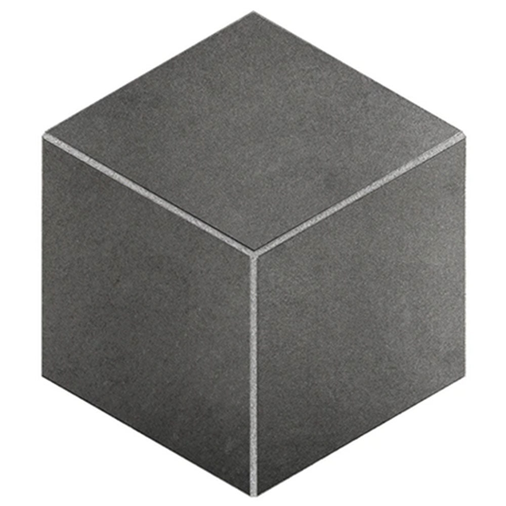 Daltile Emergent 12" x 12" 3D Cube Mosaic 12" x 12" Titanium