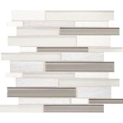 Daltile Idyllic Blends 12" x 14" Random Linear Mosaic Tranquil Snow
