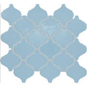 Daltile Color Wheel Retro 3" x 3" Arabesque Mosaic 11" x 12" Glossy Waterfall