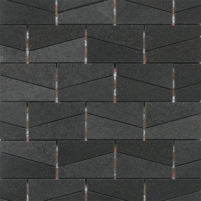 Daltile Stone A LA Mod 2" x 3" Wedge Mosaic 12" x 14" Urban Bluestone