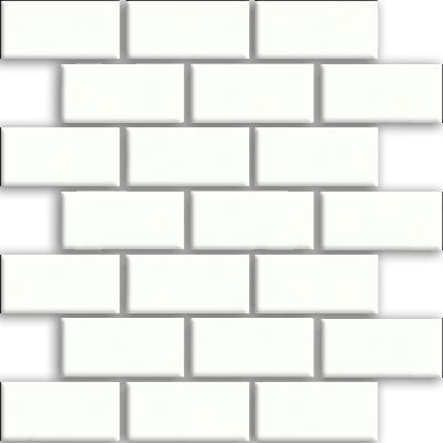 Daltile Rittenhouse Square 2" x 4" Brick Joint Mosaic 12" x 12" White