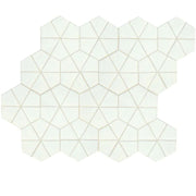 Daltile Revalia Remix 6" x 6" Kaleidoscope Mosaic 12" x 15" Kaleidoscope White