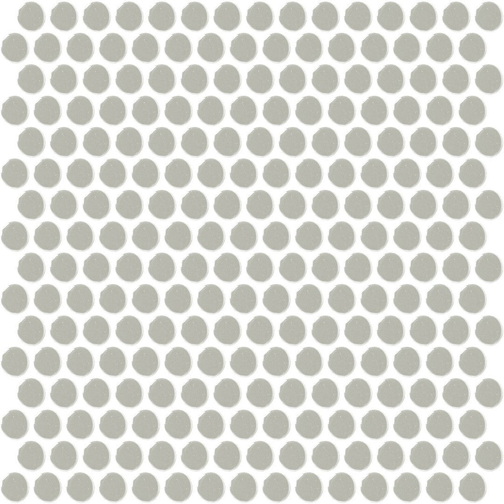 Daltile Color Wheel Mosaic 13'' x 11'' Penny Glossy Desert Gray