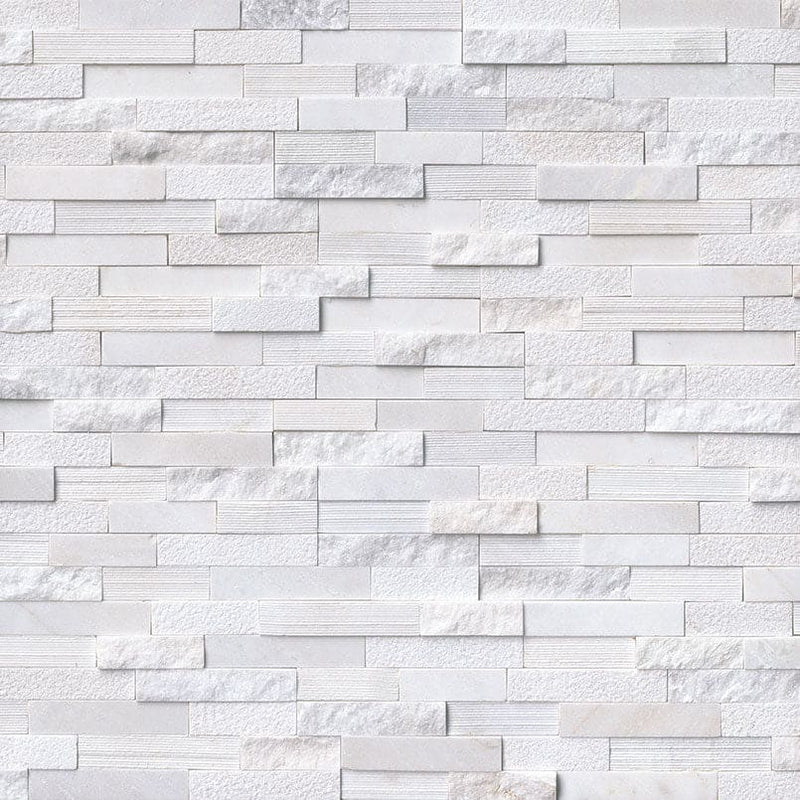 MS International Rockmount 6" x 18" Multi Finish Ledger Corner Arctic White