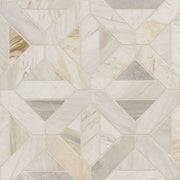 MS International Decorative Mosaic 12" x 12" Geometric Athena Gold