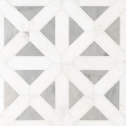 MS International Natural Stone Marble 12" x 12" Mosaic Bianco Dolomite Geometrica