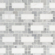 MS International Natural Stone Marble 12" x 12" Mosaic Bianco Dolomite Lynx
