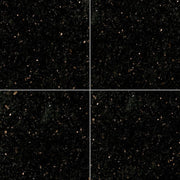 MS International Natural Stone Granite 12" x 12" Polished Black Galaxy