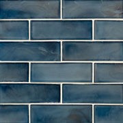 MS International Decorative Mosaic 12" x 12" Subway 2" x 6" Blue Shimmer
