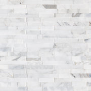 MS International Decorative Mosaic 12" x 12" Interlocking 3D Peel and Stick Mosaic Calacatta Marbella