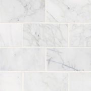 MS International Natural Stone Marble 12" x 12" Honed 3" x 6" Calacatta Cressa