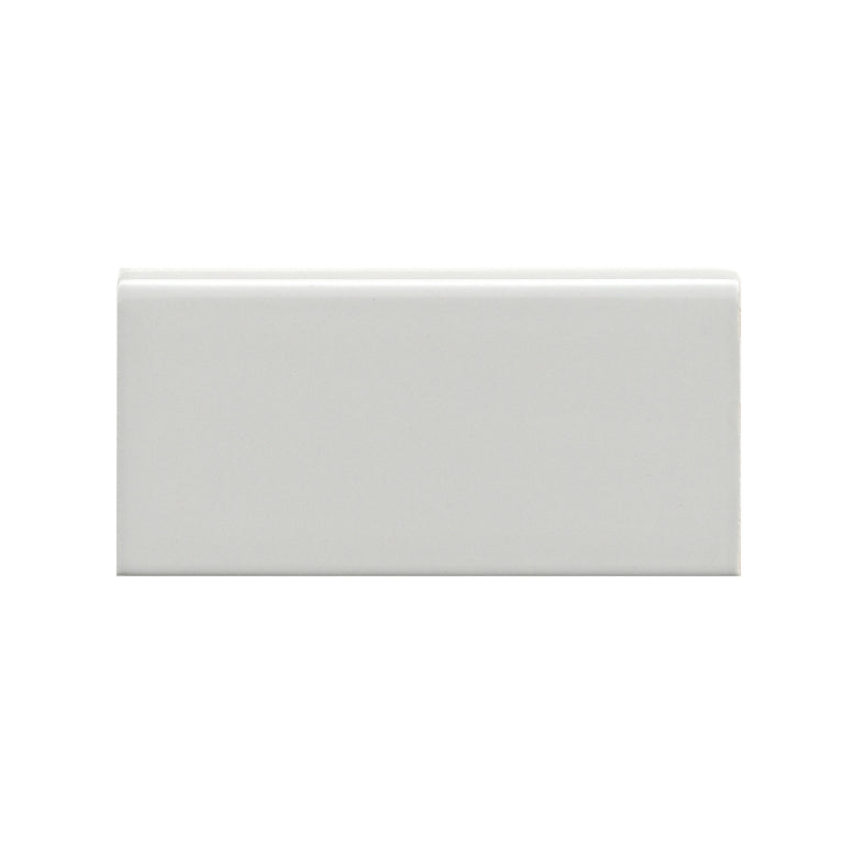 Emser Catch 3" x 6" Bullnose Glossy Gray 