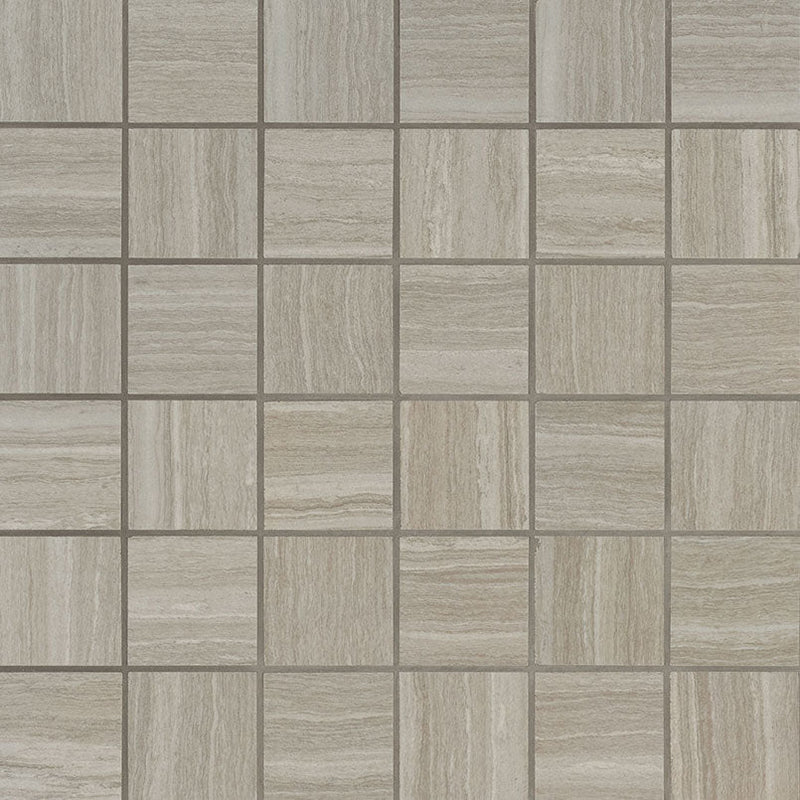 MS International Charishma 2" x 2" Mosaic Matte Silver